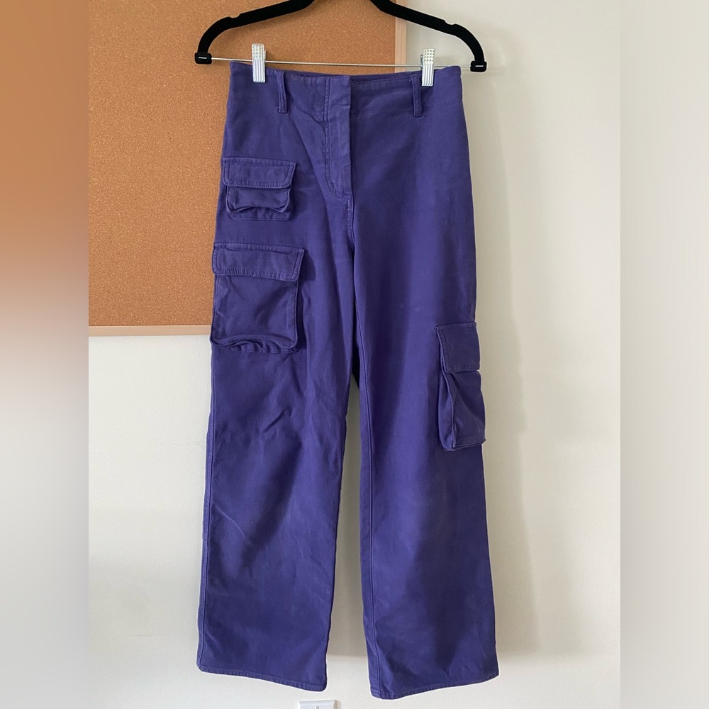 NWOT Aritzia Wilfred Free Picture Cargo Pants Size 2 GD Deep Violet